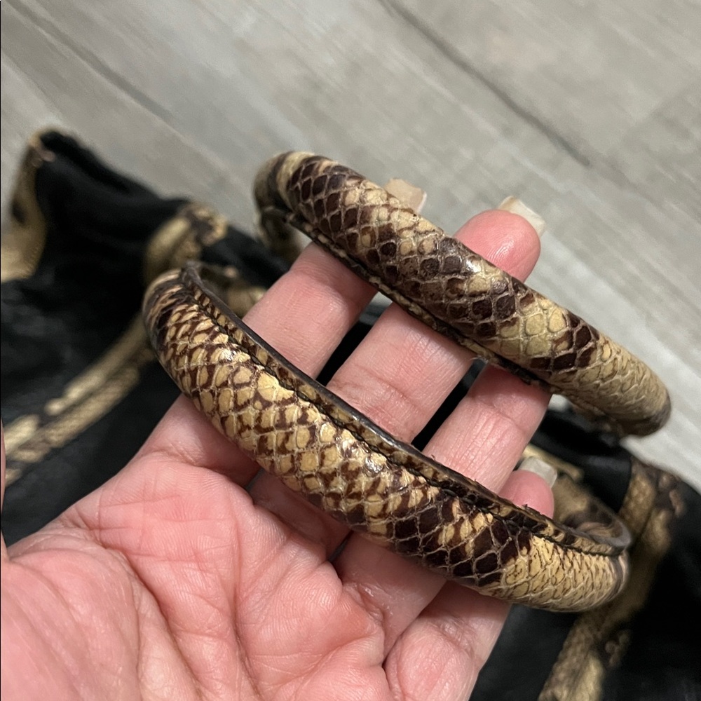 Tory Burch Leather Python print Tote Bag - image 4